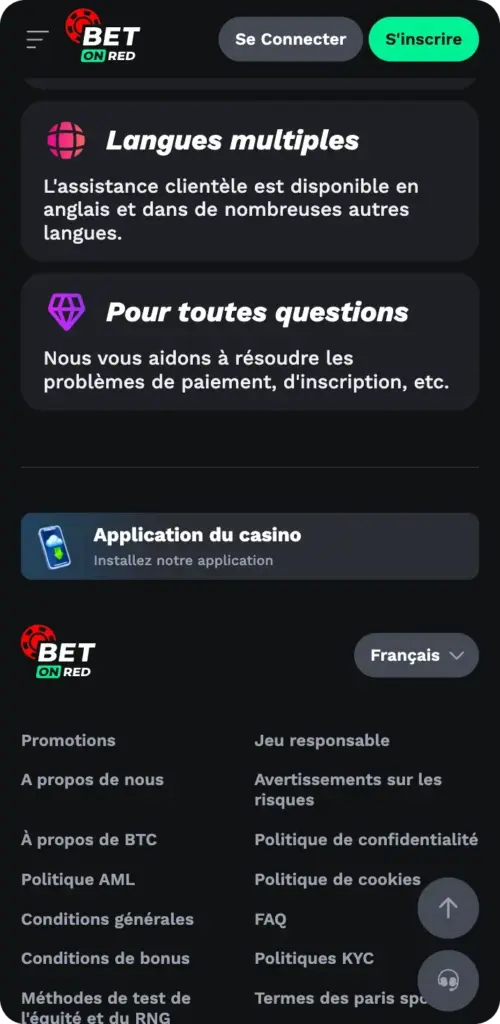 Bet on Red Casino Application 