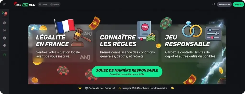 Bet on Red aspect juridique